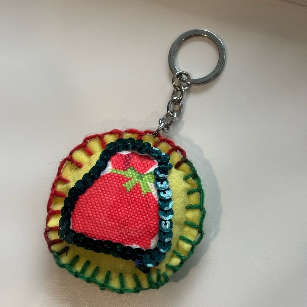 Colorful Keychain with Sequin Detail - Picture 3 of 5